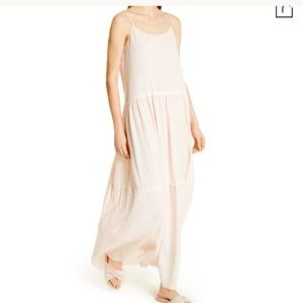ATM Gauze Tiered Maxi Dress Blush (SD2)